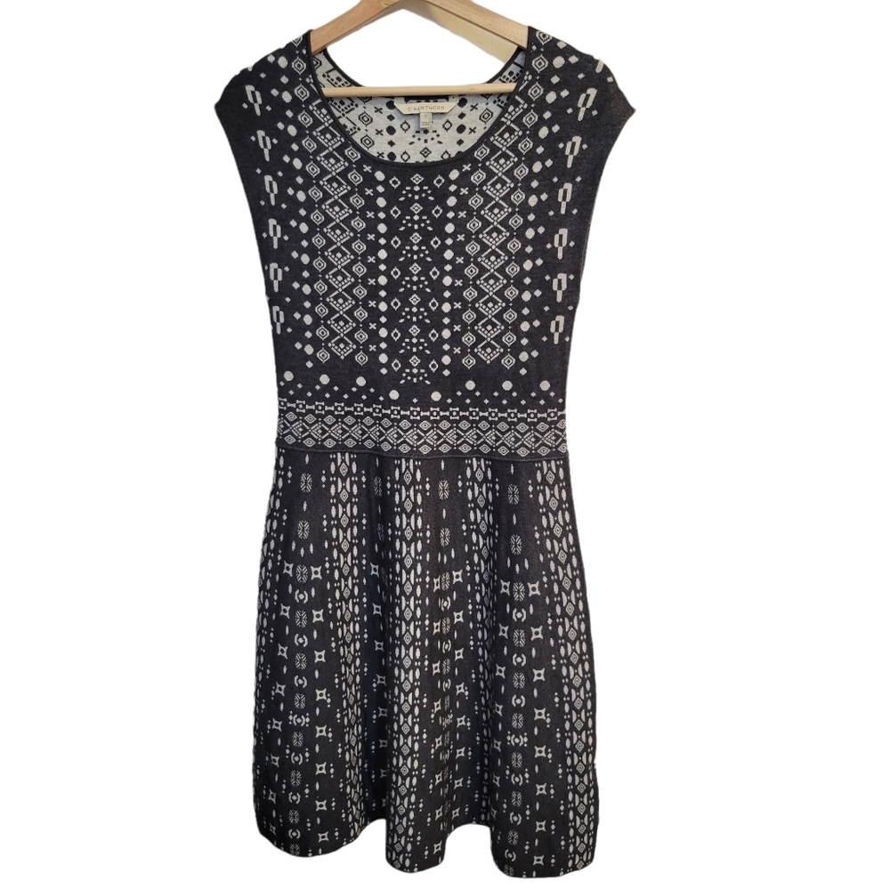41 Hawthorn Alivia Sweater Dress M Nordic Dark Gray Stitch Fix Fit & Flare